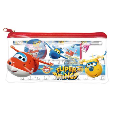 Super Wings Clear Filled Pencil Case £2.99